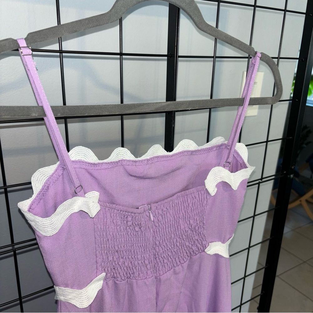 Sleeveless Lavender Maxi Dress With White Accents NWOT - Picture 11 of 13